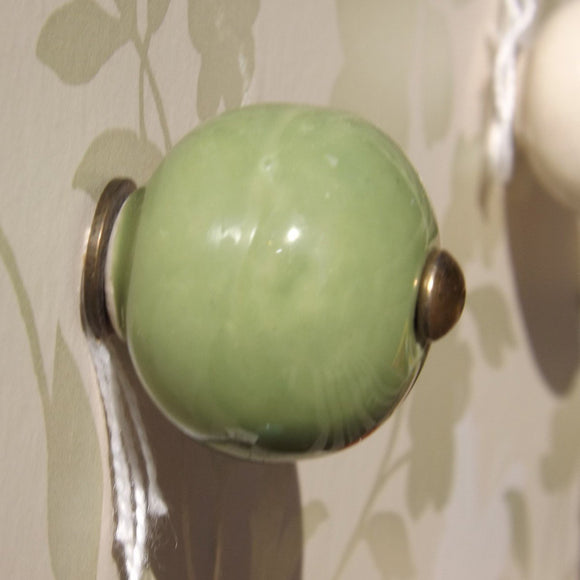 Ceramic sphere Green Drawer Knob 3cm