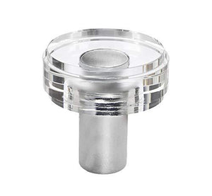 Belle Crystal 1.25” Knob Pulls Handle Hardware Polished Chrome Finish Great for Kitchen or Bathroom Cabinets, Drawers, Dressers, and More! - P100-12/4546