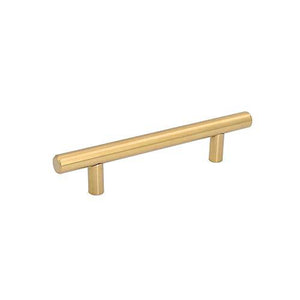 3.5 Inch Drawer Pulls Gold Cabinet Handles Kitchen Hardware - Goldenwarm LS201GD90 Brushed Brass Dresser Knobs Bathroom Cabinet Pulls Stainless Steel