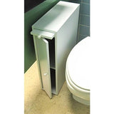 24" Wood Slim Bathroom Cabinet Stand - White