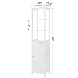 Purchase vasagle floor cabinet multifunctional bathroom storage cabinet with 3 tier shelf free standing linen tower wooden white ubbc63wt