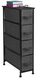 Latest sorbus narrow dresser tower with 4 drawers vertical storage for bedroom bathroom laundry closets and more steel frame wood top easy pull fabric bins black charcoal