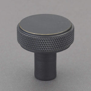 Belle Knurled 1.25” Knob Pulls Handle Hardware Bronze Finish Great for Kitchen or Bathroom Cabinets, Drawers, Dressers, and More! - P100-13/4543