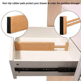 Exclusive unuber bamboo kitchen drawer dividers drawer organizers expandable drawer dividers separators organizers for in kitchen dresser bathroom bedroom desk baby drawer