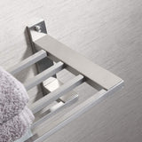 Heavy duty kes sus304 stainless steel 22 hotel towel rack bathroom shelf shower towel bar rust proof wall mount contemporary style space saving for multi hand towels brushed finish a2410s60 2