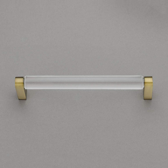 Belle Crystal Collection 6” Pull Handle Hardware Burnished Brass Finish Pulls Great for Kitchen or Bathroom Cabinets, Drawers, Dressers, and More! - 	P100-11/4554