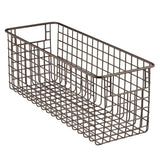 Shop here mdesign farmhouse decor metal wire bathroom organizer storage bin basket for cabinets shelves countertops bedroom kitchen laundry room closet garage 16 x 6 x 6 in 6 pack bronze