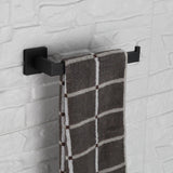 Products luckin towel bar set black modern bathroom accessories set matte black bath towel rack set with toilet paper holder 4 pcs