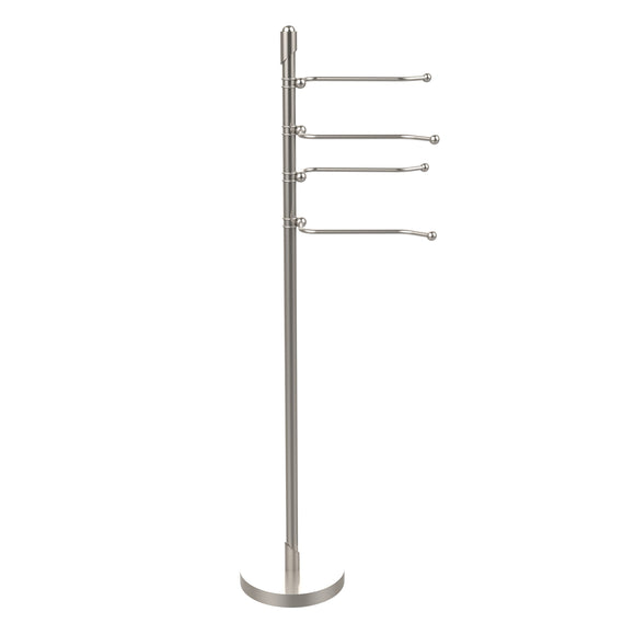 Allied Brass SH-84-SN Soho Collection 4-Swing Arm Towel Stand, Satin Nickel