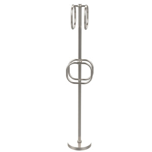 Allld|#Allied Brass TS-40T-SN Towel Stand with 4 Integrated Towel Rings,