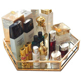 Get vintage glass tray for decoraive vanity perfume jewelry trinket countertop holder dresser cosmetic organizer ornatte bathroom dish display
