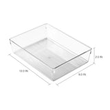 Top rated interdesign linus plastic dresser and vanity organizer storage bin for bathroom bedroom office craft room fridge freezer pantry 12 x 9 x 3 clear