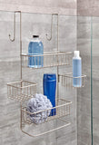 Home idesign metalo bathroom over the door shower caddy with swivel storage baskets for shampoo conditioner soap 22 7 x 10 5 x 8 2 satin