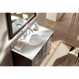 Products ariel cambridge a043s esp 43 single sink solid wood bathroom vanity set in espresso with white carrara marble countertop