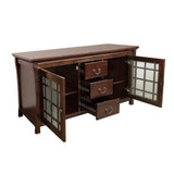Top ronbow shoji 60 inch living room bathroom furniture in vintage walnut wood cabinet with three drawers wood countertop 040460 d f07_kit_1