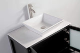 Best vanity art 24 inch modern bathroom vanity set cabinet single sink combo with ceramic top free mirror 2 door 2 drawer storage espresso va3124e