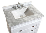 Order now kitchen bath collection kbc l30wtcarr eleanor bathroom vanity with marble countertop cabinet with soft close function undermount ceramic sink 30 carrara white