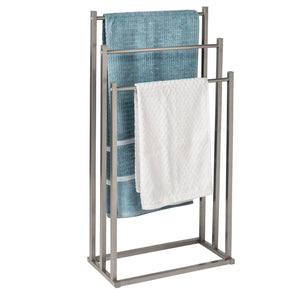 3-Tier Steel Bathroom Towel Rack, Grey