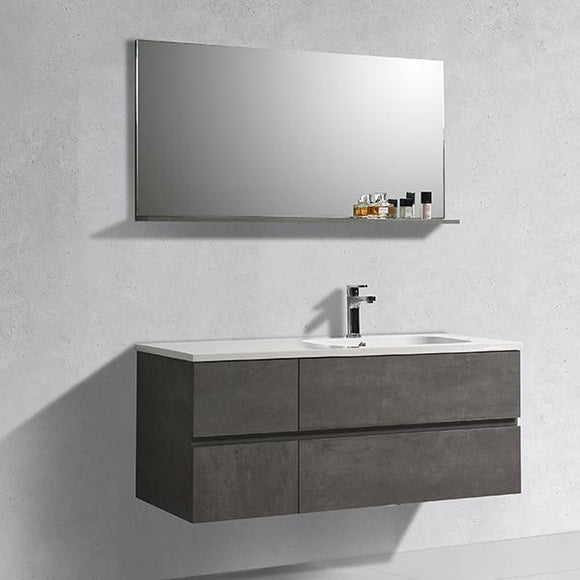 Modern 48-Inches Contemporary Wall Hanging Melamine Basin Bathroom Cabinets