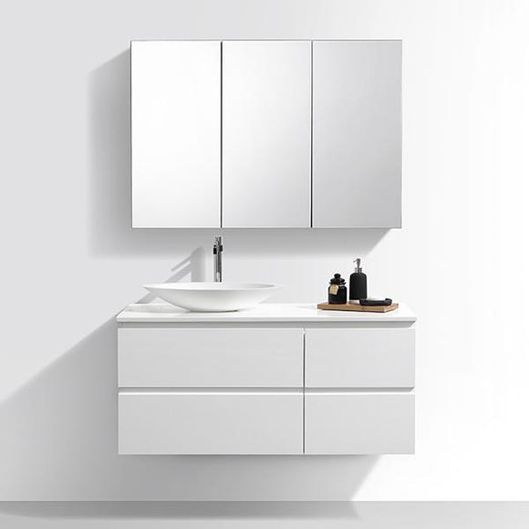 New Style 48-Inch North American Moistureproof Wall Mounted Single Sink Basin Bathroom Cabinet