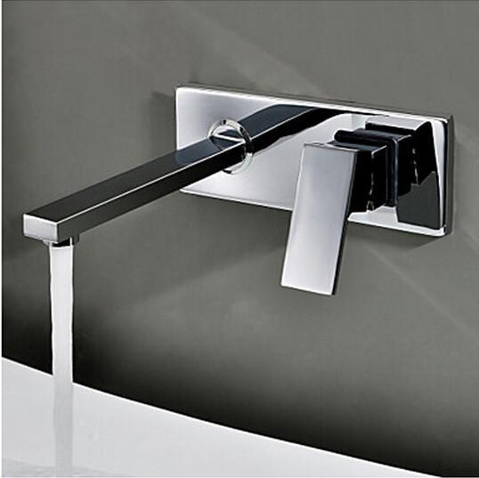 Becola Into The Wall Washbasin Water Tap Three Piece Set Flush Faucet Bathroom Cabinet Basin Mixer Br320