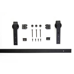 3.3 FT High Cost Effective Black Carbon steel REAL mini sliding barn door hardware for kitchen Bathroom cabinet door
